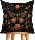 William Morris Abstract Vintage Floral Velvet Butterfly Design Throw Pillow by Unknown