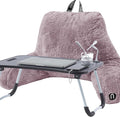 Nestl Fur Reading Pillow with Laptop Lap Desk, Stylish Back Pillow by Nestl