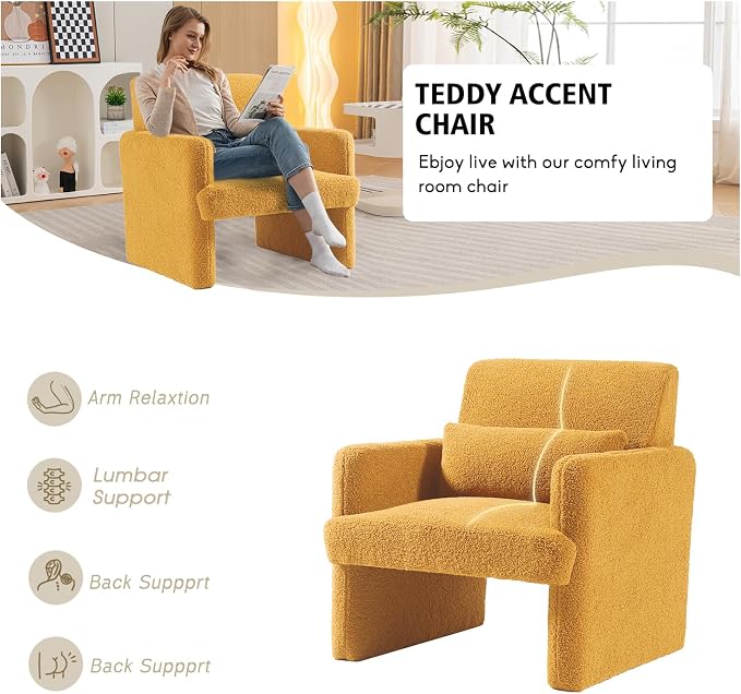 Gaussen Mid Century Modern Accent Chair - Image 3