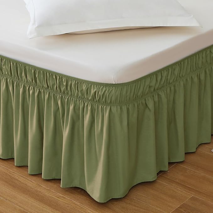 MEILA Full Bed Skirt, Wrap Around Ruffle Bed Skit by MEILA
