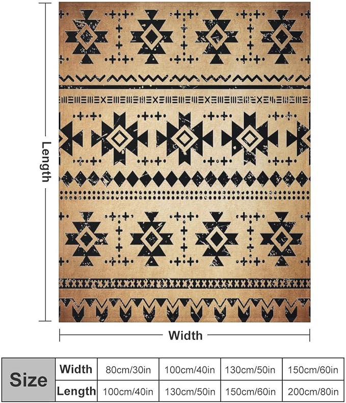 Tribal Aztec Throw Blanket, Southwestern Native Blanket, Vintage Ethnic - Image 2
