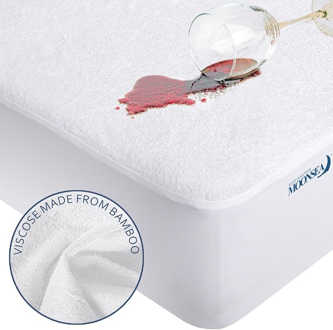Waterproof Mattress Protector Twin Size, Mattress Cover Protector, Smooth Top - Image 2