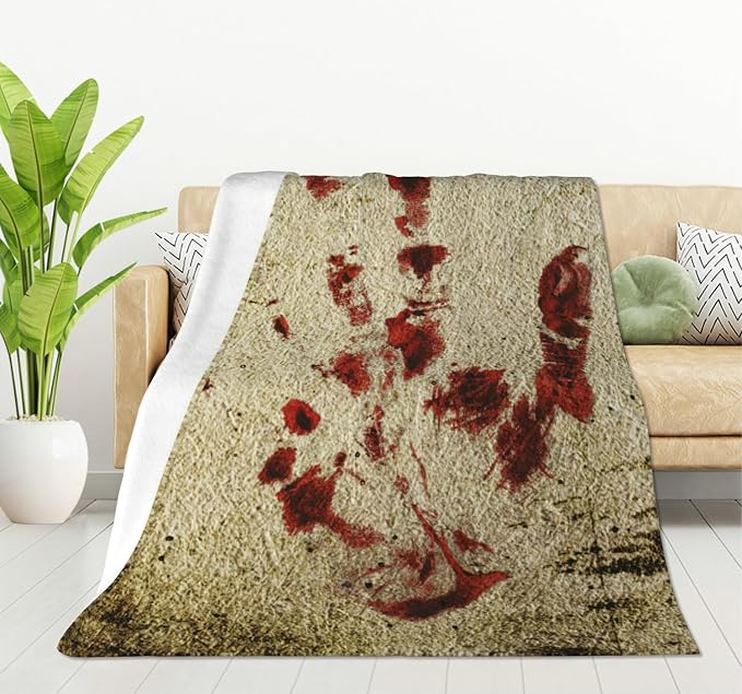 HGOD DESIGNS Bloody Hand Flannel Fleece Bed Blanket Throw Blanket Lightweight by HGOD+DESIGNS