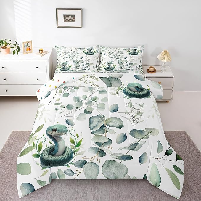 Erosebridal Cute Snake Full Size Comforter Set by Erosebridal
