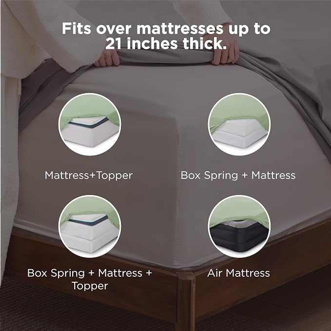 Bedsure Deep Pocket Full Size Bed Sheets Set - Image 2