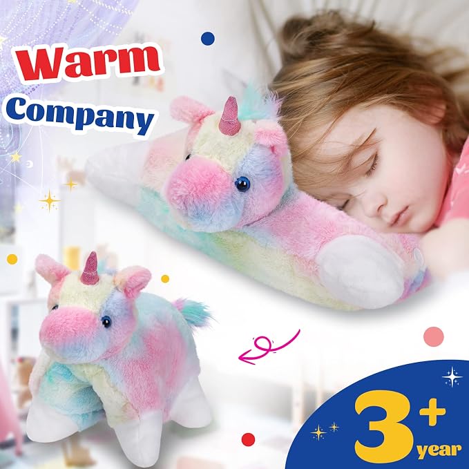 Glow Guards 16" Rainbow Unicorn Stuffed Animal Cute Soft Lovely Colorful Plush - Image 3