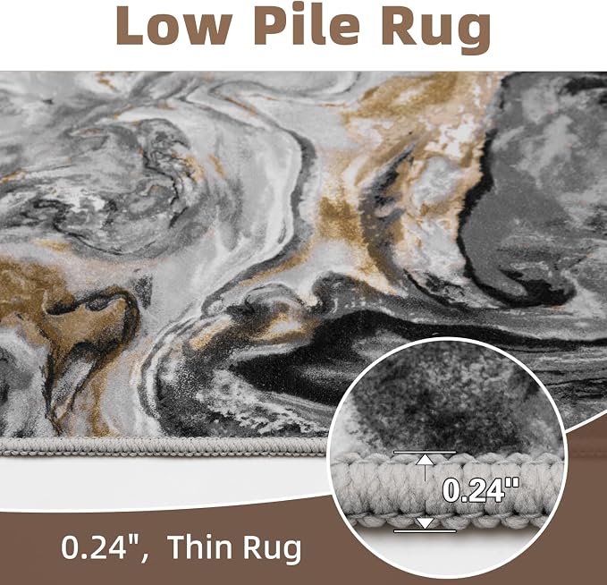 6x9 Area Rugs for Living Room, Modern Abstract Rug for Bedroom, Contemporary - Image 3