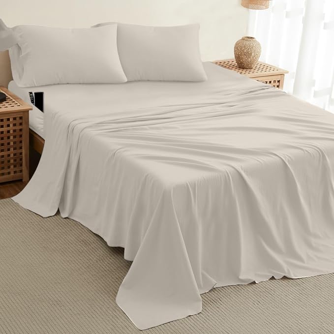 DREAMCARE California King Sheet Sets – 4 pcs Cooling Sheets – up to 21” Deep - Image 9