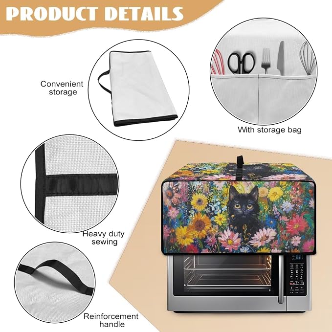 Microwave Oven Dust Cover Heavy Duty Microwave Oven Cover Waterproof Dust-Proof - Image 6