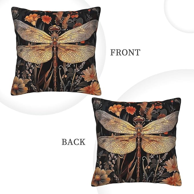 William Morris Abstract Vintage Floral Dragonfly Design 18x18 inches Throw - Image 2