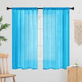 Sheer Curtains 72 Inches Long 2 Panels, Rod Pocket Short Curtain by laseniewa
