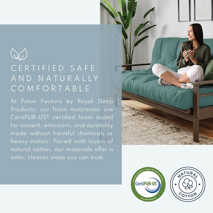Royal Sleep Products by The Futon Factory 6 inch Memory Foam Futon Mattress - Image 5
