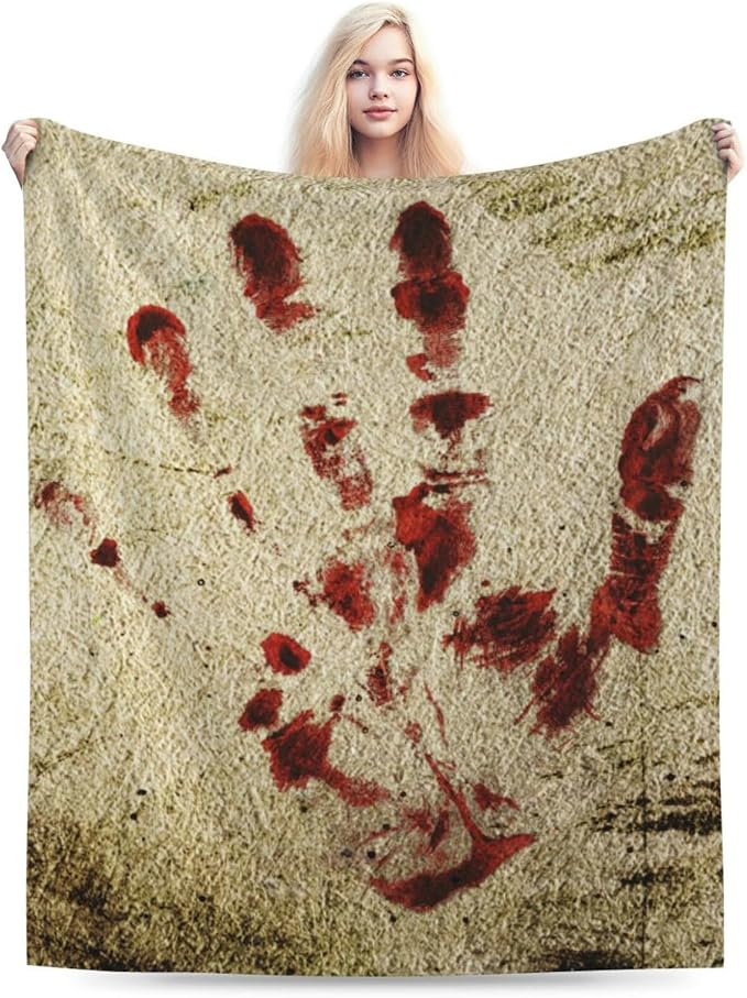 HGOD DESIGNS Bloody Hand Flannel Fleece Bed Blanket Throw Blanket Lightweight - Image 6