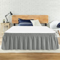 King Bed Skirt, Elastic Wrap Around Bed Skirt King Size, Bed Skirts by ANARACHON