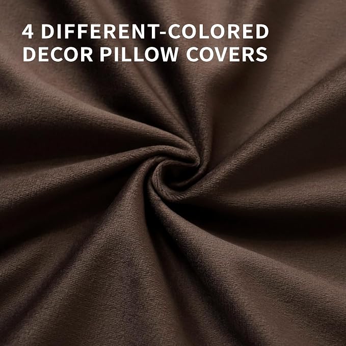 18x18 Inches Dark Brown Series Pillow Covers - Image 3