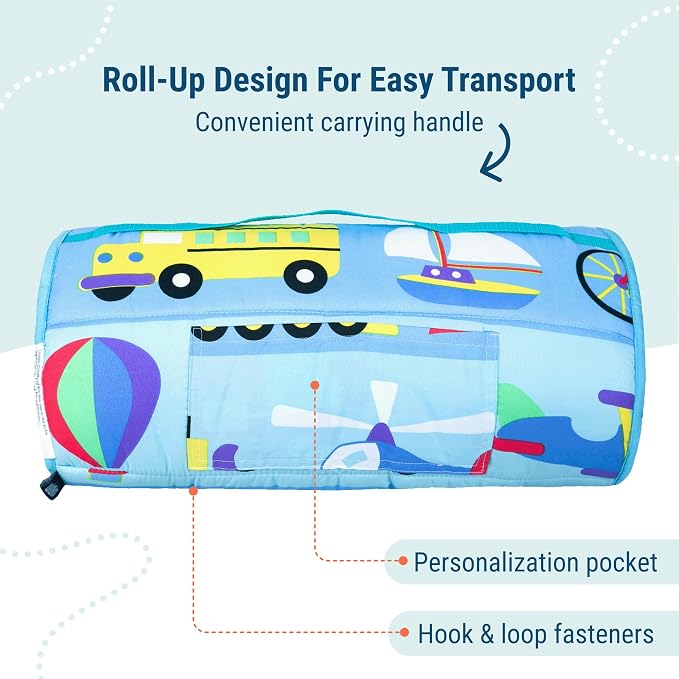 Wildkin Kids Microfiber Nap Mat – Soft Sleep Mat - Image 4