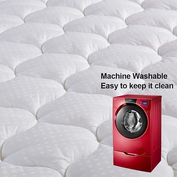 LEISURE TOWN Full Mattress Pad Fitted Quilted Cotton Mattress Cover Cooling - Image 6