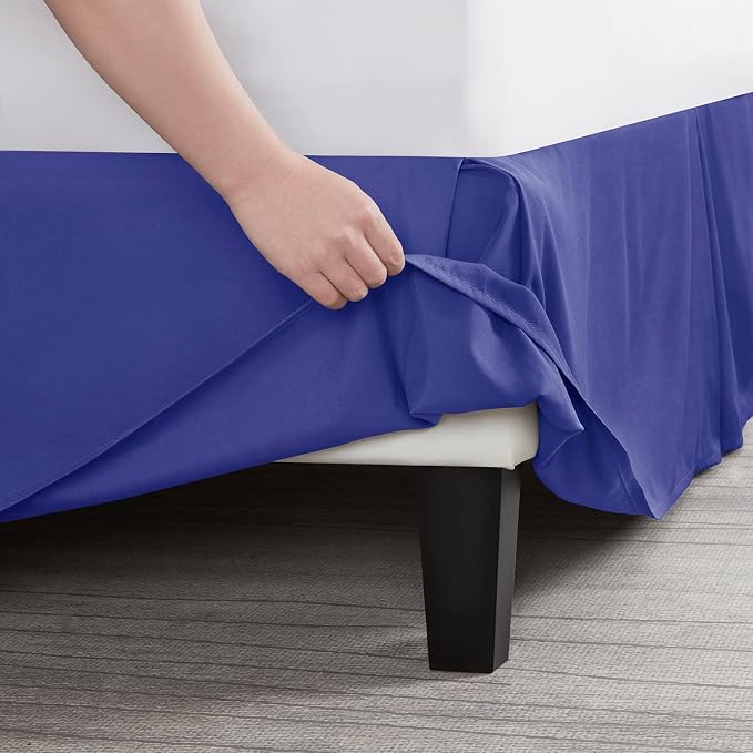 Nestl Royal Blue Full XL Bed Skirt - Image 5