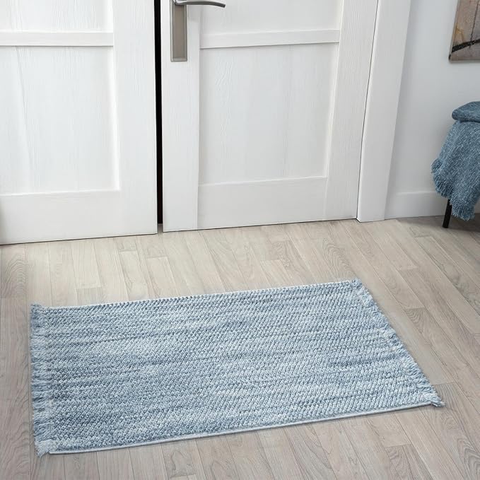 LUXE WEAVERS Solid Machine Woven Blue 2x3 Area Rug, Indoor Stain-Resistant by LuxeWeavers