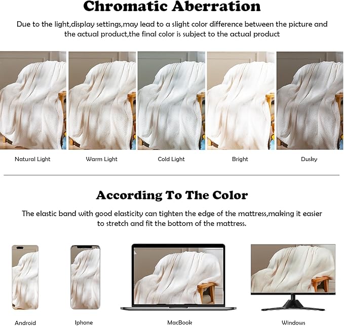 NEWCOSPLAY Super Soft Throw Blanket Ivory Premium Silky Flannel Fleece Leaves - Image 6