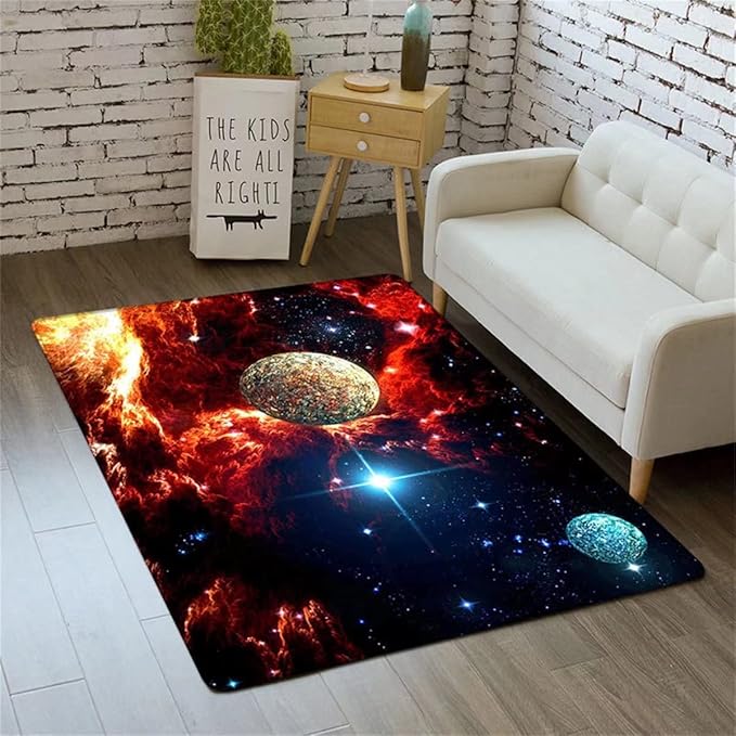 3D Starry Sky Universe Area Rug by Home