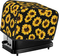 Sunflower Stylish Black 2 Slice Toaster Cover, Waterproof Toaster Dust Cover by Unknown