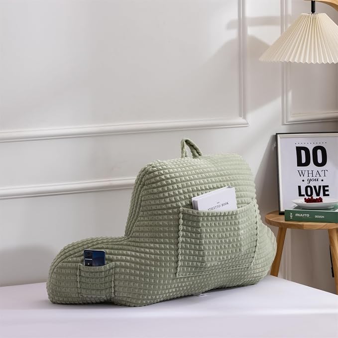 Holawakaka Reading Pillow for Bed and Sofa Couch Sitting Up, Backrest Pillows - Image 4