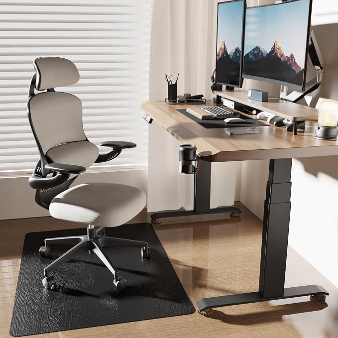 36"x 48" Office Chair Mat for Hardwood, Vinyl Computer Floor Mat, Anti-Slip by FeelLifeEnjoyLifelmmerseYourselfInLife