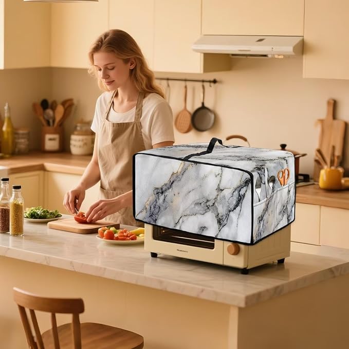 Toaster Oven Dust Cover Washable Fabric Convection Oven Cover Protector - Image 3