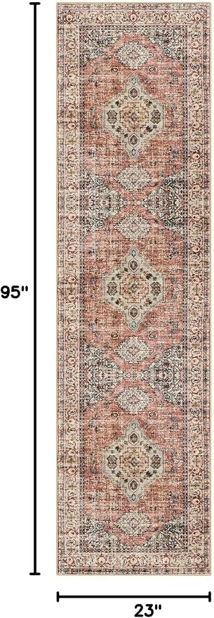 Lahome Oriental Washable Kitchen Runner Rug Non Slip, 2x8 Runners - Image 2