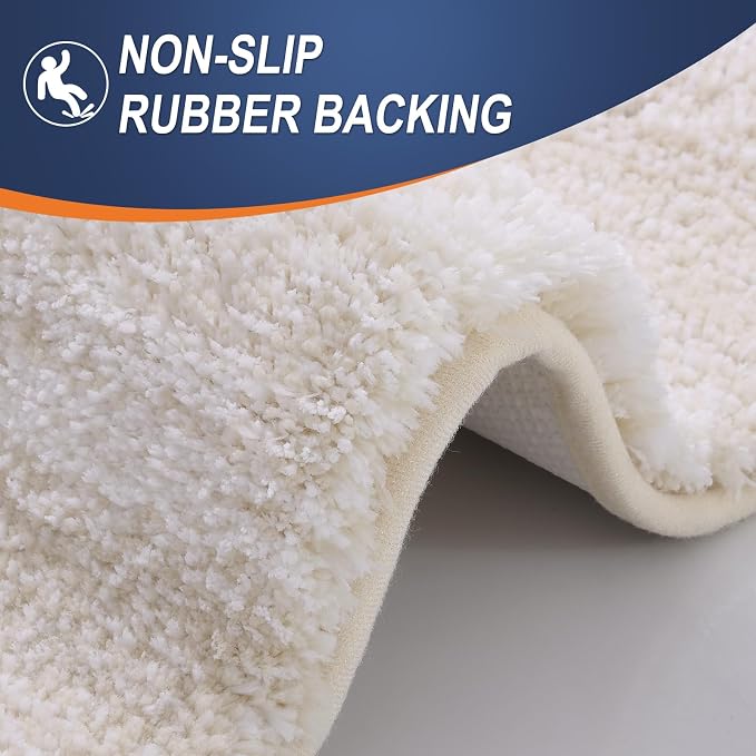 OLANLY Bathroom Runner Rugs 59x20, Extra Soft Absorbent Microfiber Bath Rugs - Image 4