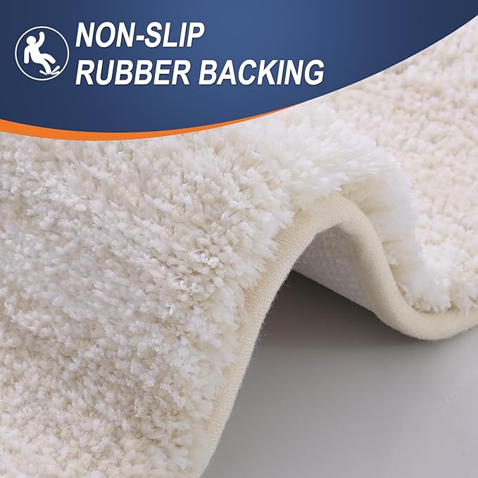 OLANLY Bathroom Runner Rugs 59x24, Extra Soft Absorbent Microfiber Bath Rugs - Image 4