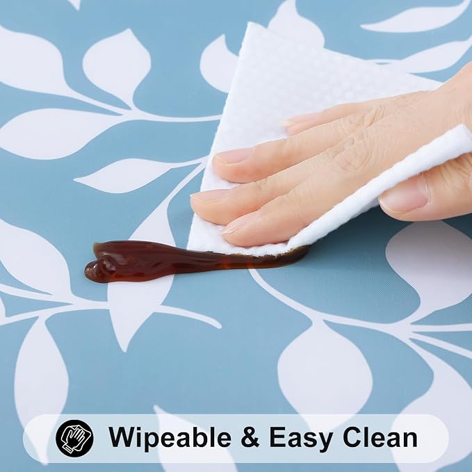 Smiry Rectangle Picnic Tablecloth, Waterproof Elastic Fitted Table Covers - Image 5
