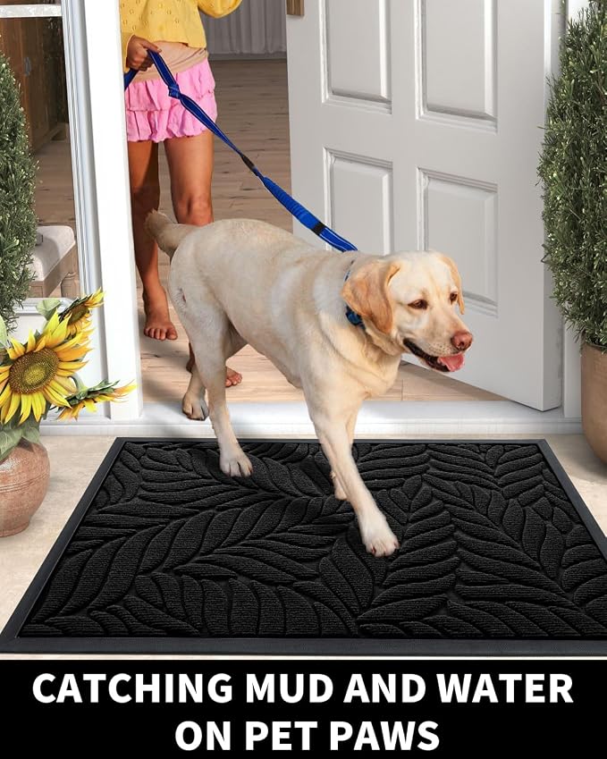 Yimobra Front Door Mat Outdoor Indoor, 29.5x17 All-Season Waterproof Door Mat - Image 5