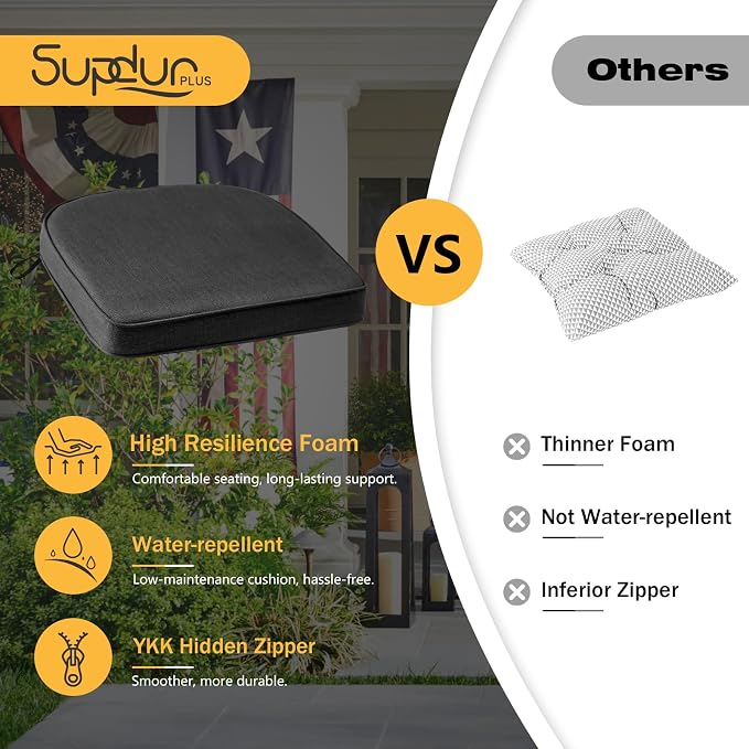 Outdoor Sunbrella Round Corner Seat Cushion, Non Slip Seat Cushion Pads - Image 7