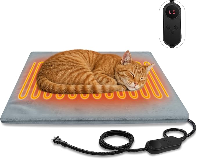 Pet Heating Pads for Cats & Dogs Outdoor Indoor, 17.7 * 17.7inches Puppy Cat by Unknown