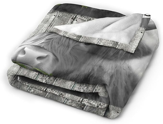 Funny Highland Cow Throw Blanket - Image 4