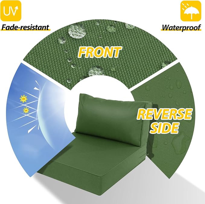 AAAAAcessories Outdoor Deep Seat Cushions, Waterproof, Fade-Resistant Patio - Image 3
