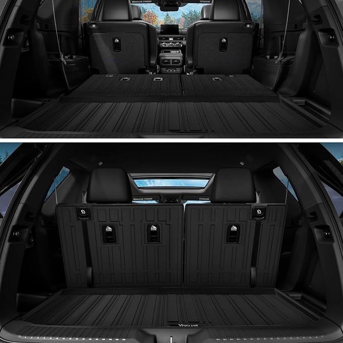 Custom for 2016-2025 Honda Pilot Cargo Mats Trunk Liner and 3rd Rear Seat - Image 2
