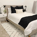Bed Runner Set - 100% Pure Cotton 800 Thread Count - Luxury 1 Pinch Pleated Bed by Unknown