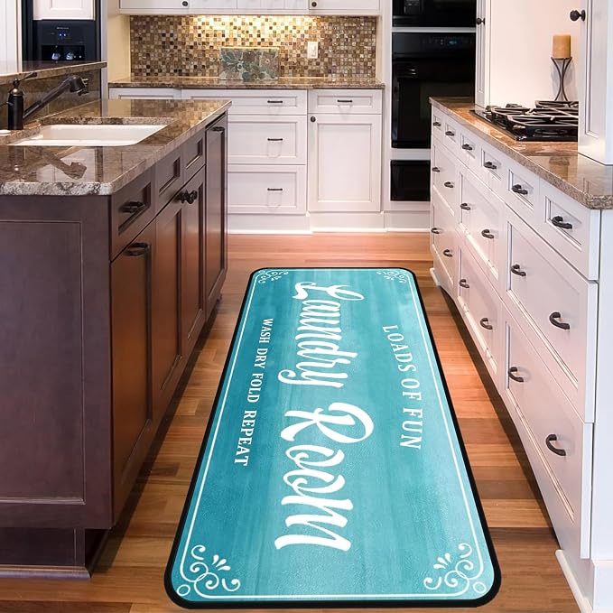 Laundry Room Rug Non Slip Floor mats Farmhouse Large Laundry Rugs - Image 3