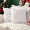 MIULEE Pack of 2 Christmas Decorative Snowflake Throw Pillow Covers Canvas by MIULEE