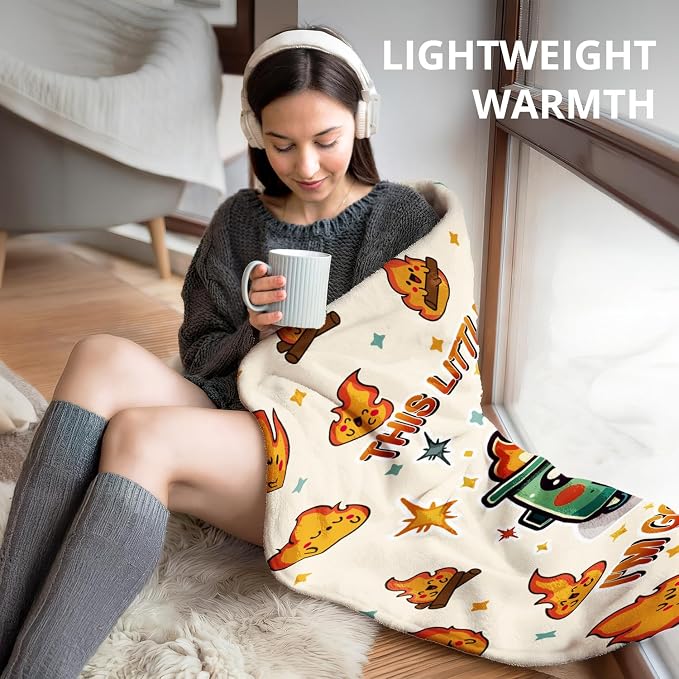 Dumpster Fire Funny Blanket, This Little Light of Mine Funny Throw Blankets - Image 6