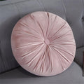 Round Throw Pillow Velvet Pumpkin Pleated Meditation Pillow Solid Color Home by Jackcsale