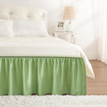 RIMELA Light Green Bed Skirt Full Size 15 Inch Drop, Elastic Bed Skirting by RIMELABedSkirt