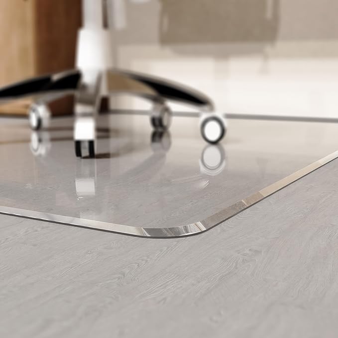 Office Chair Mat 48" x 60" for Carpet and Hardwood Floor, Beveled Edge for a by MESAILUP