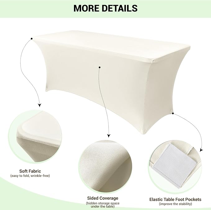 Obstal 6ft Stretch Spandex Table Cover - Image 3