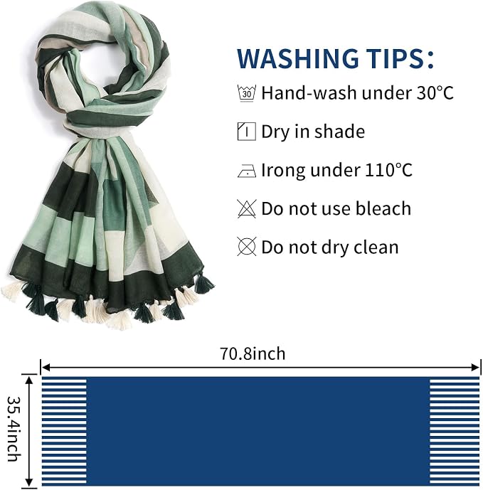 Scarf for Women Lightweight Soft Floral Leopard Printed Scarves Fall Winter - Image 3