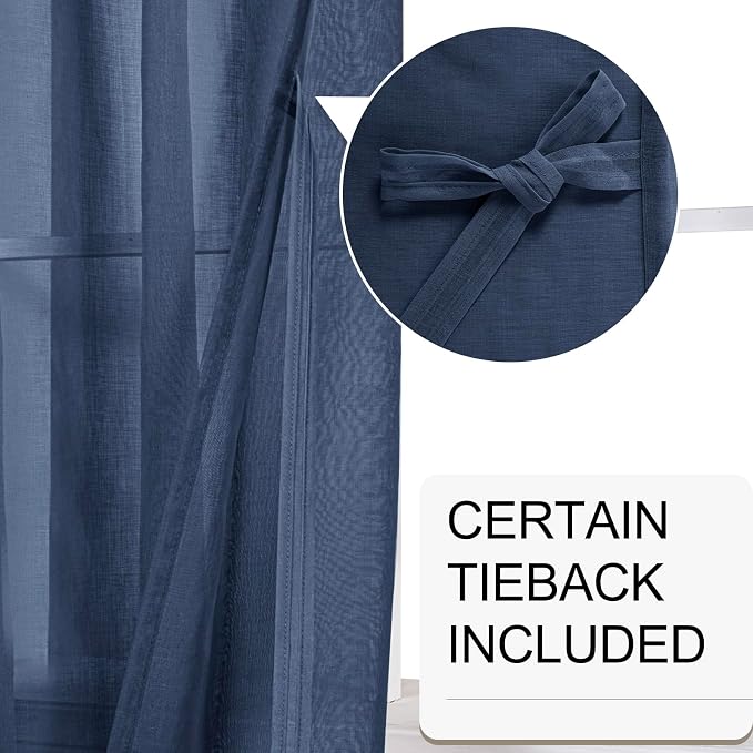 XWZO Sheer Curtains 84 Inches Long - Image 3