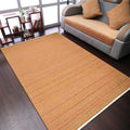 Rugsotic Carpets Hand Woven Flat Weave Kilim Wool 3'x5' Area Rug Solid Orange by GetMyRugsLLC